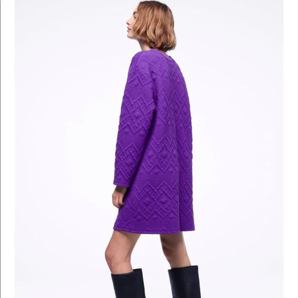 ZARA QUILTED MINI DRESS - Picture 1 of 7